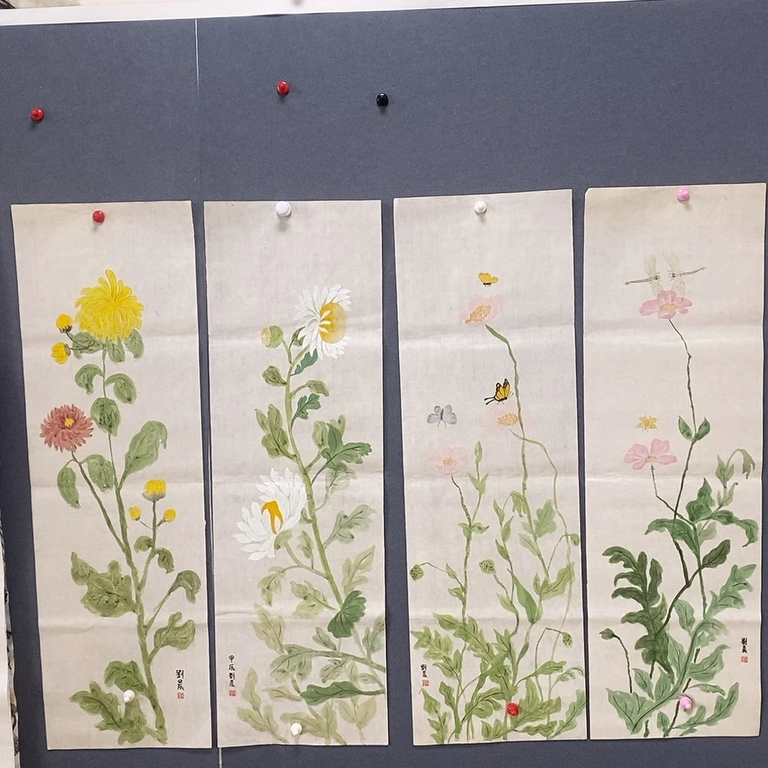 国画刘晨34/100手绘画芯