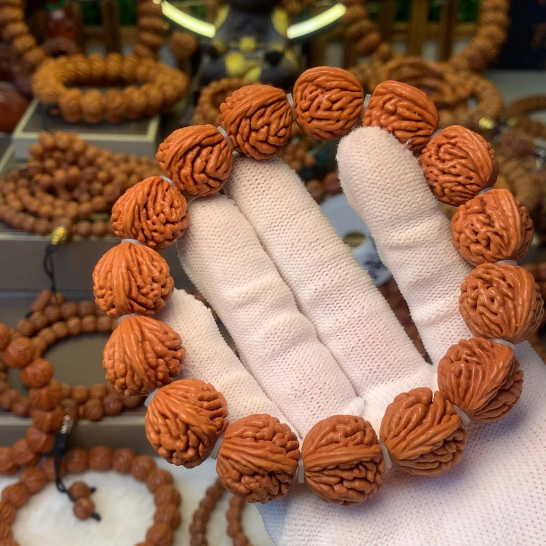 桃核手串秦岭龙纹