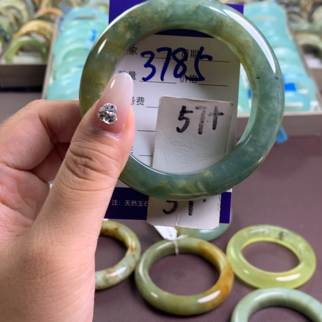 蛇纹石玉未镶嵌手镯3785