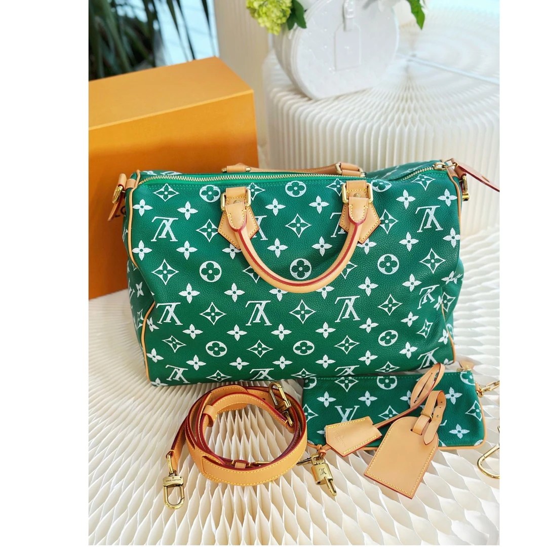 99新 LouisVuitton/路易威登 老佛爷speedyP9旅行包40