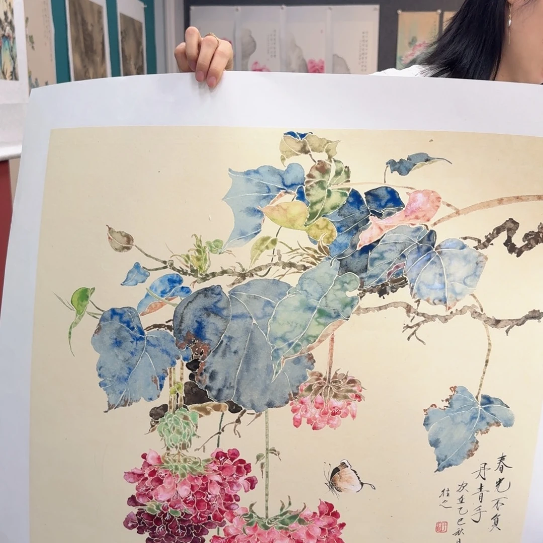 国画国画作品山水花鸟