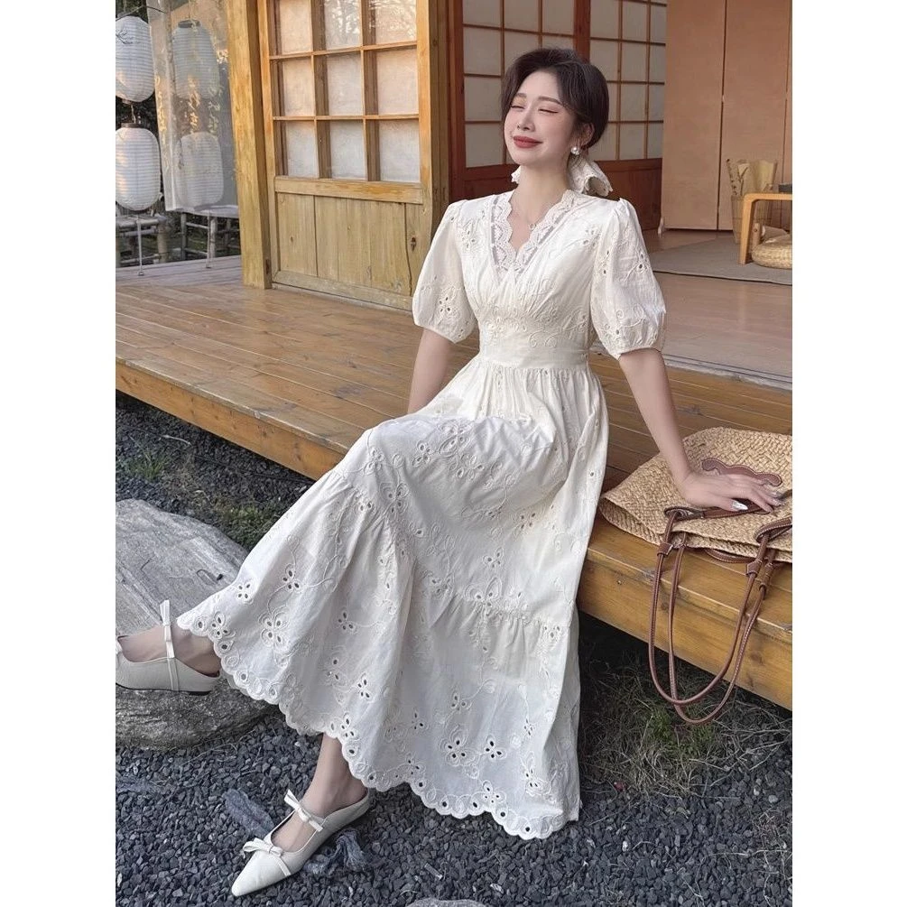 【1001-1100】美宏直播间过款纯欲风修身复古显瘦连衣裙裙子夏季