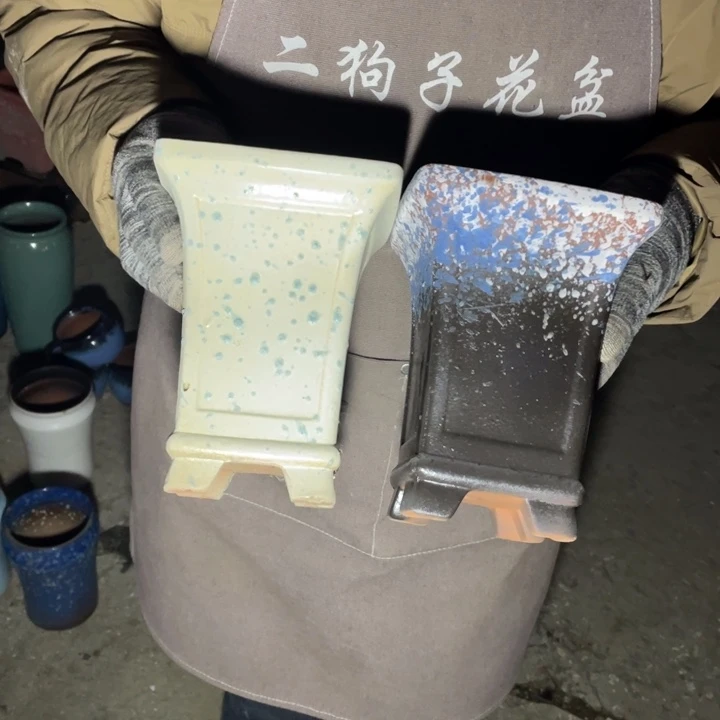 紫砂花盆口14高19正品正品