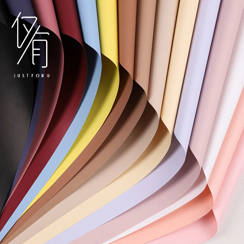 【仅有】高定纯色纸9丝加厚花束包装手工diy材料加厚防水膜鲜花纸