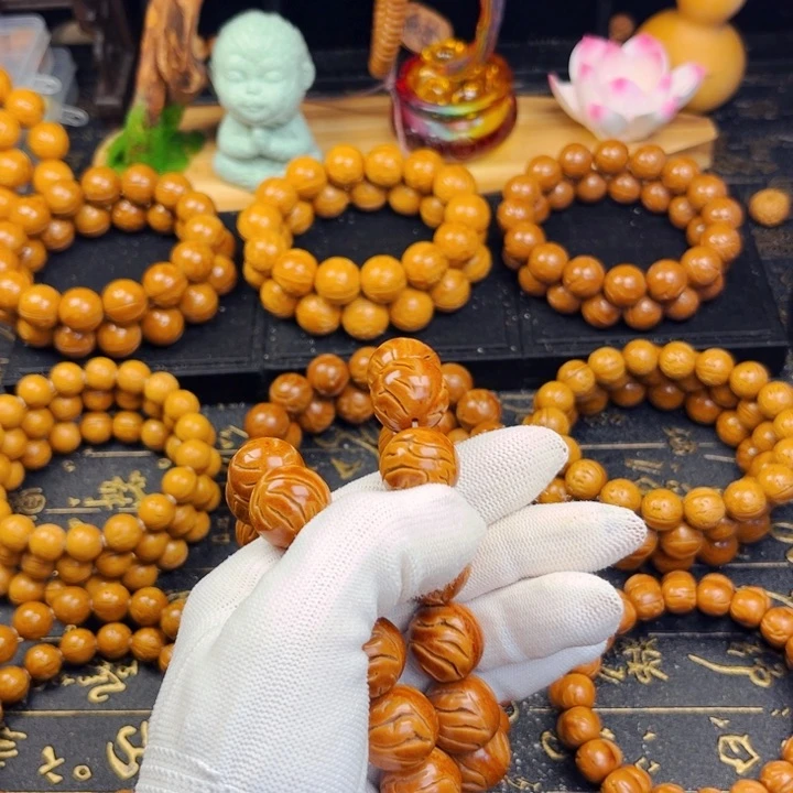 桃核手串哇*龙文18尺寸2条