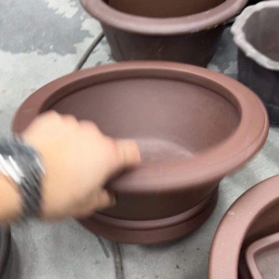紫砂花盆漂亮漂亮