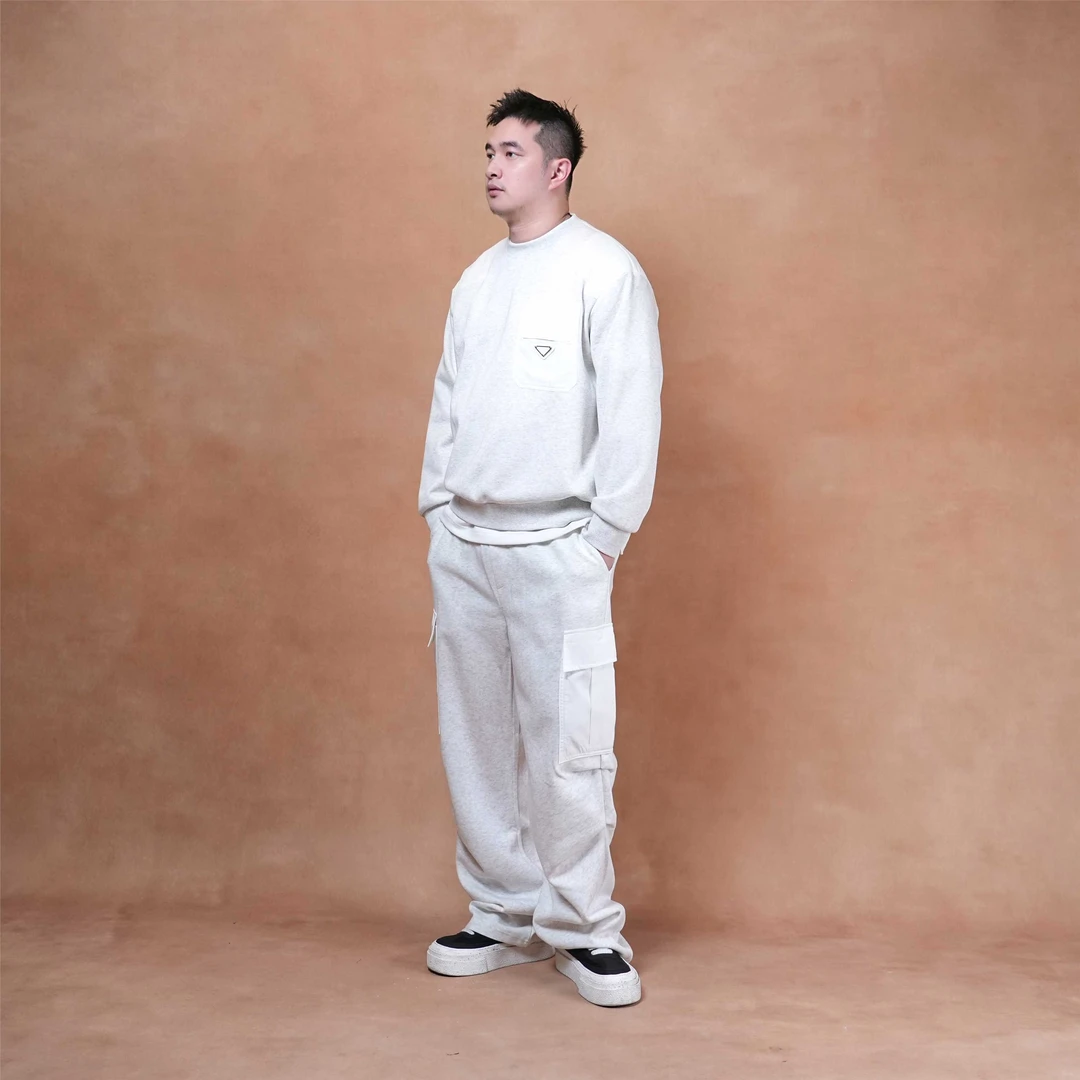 马丁叔叔  秋季新款休闲时尚复古风圆领卫衣上衣 810