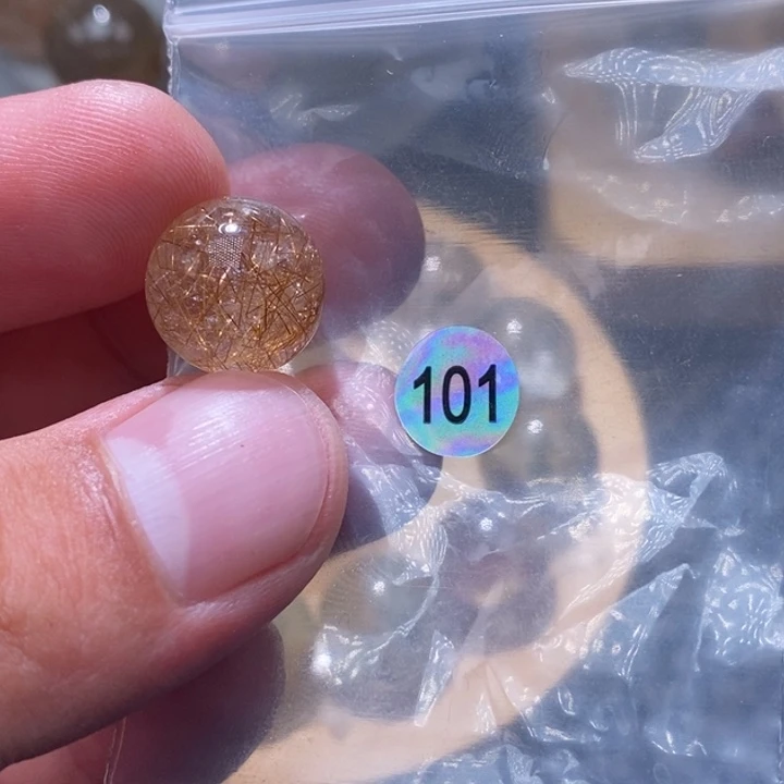 睡***茶手链未镶嵌发晶天然水晶手串