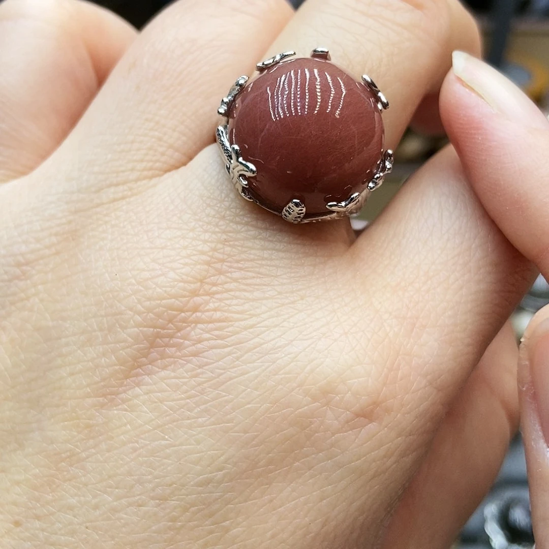 水晶戒指银S925镶嵌只**见