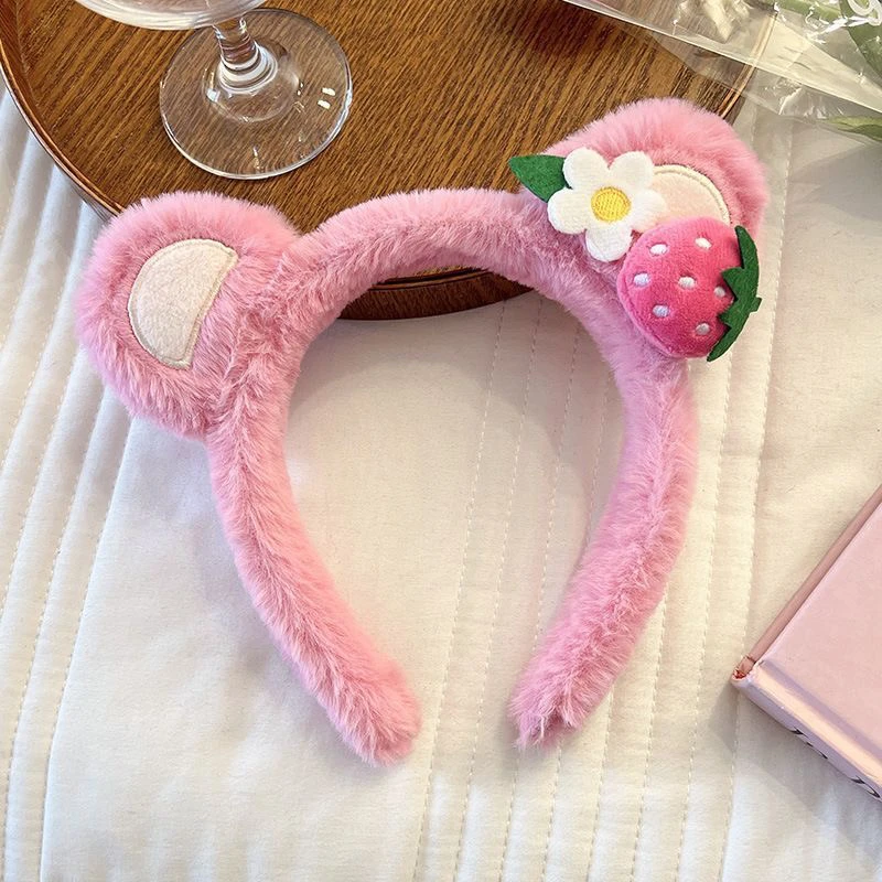 草莓熊洗脸发箍女款发带秋冬敷面膜束发