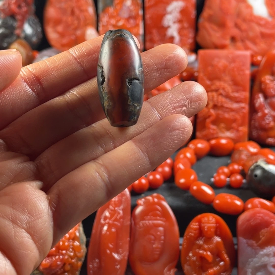 南红玛瑙未镶嵌天然原矿杨柳阿东寨老南红勒子