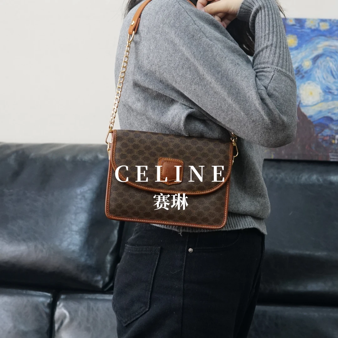 95新 Celine/思琳 老花单肩包/JJ01719007/9007