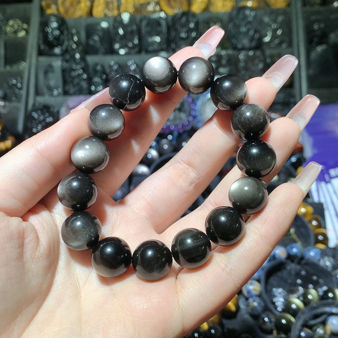 黑曜岩手链未镶嵌清****姐