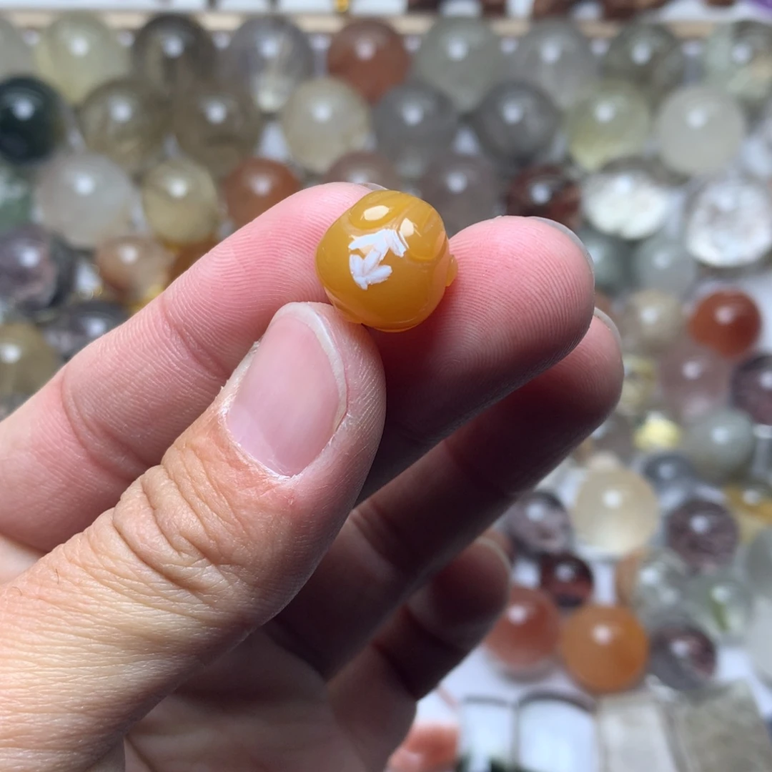 水晶珠宝半成品未镶嵌要****羊兔毛吊坠