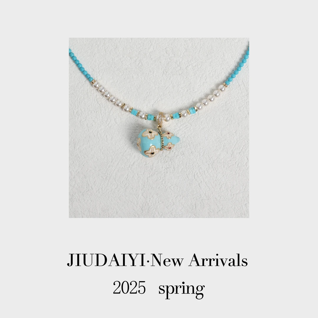 钛钢玻璃项链 玖黛衣国风彩色中式葫芦百搭项链SPP40342