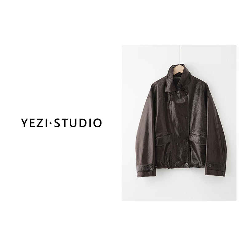 【曼彻斯特】英国進口赫本水晶油蜡极光头层羊皮皮衣25191106-2/11