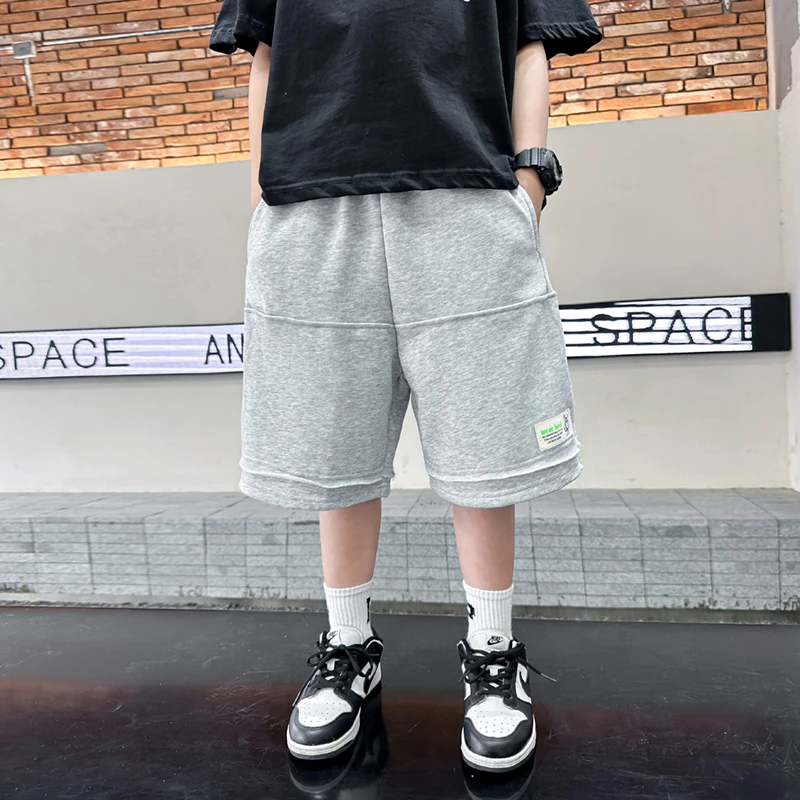 男童夏季宽松运动五分裤2025新款儿童装休闲短裤潮潮流外穿休闲裤