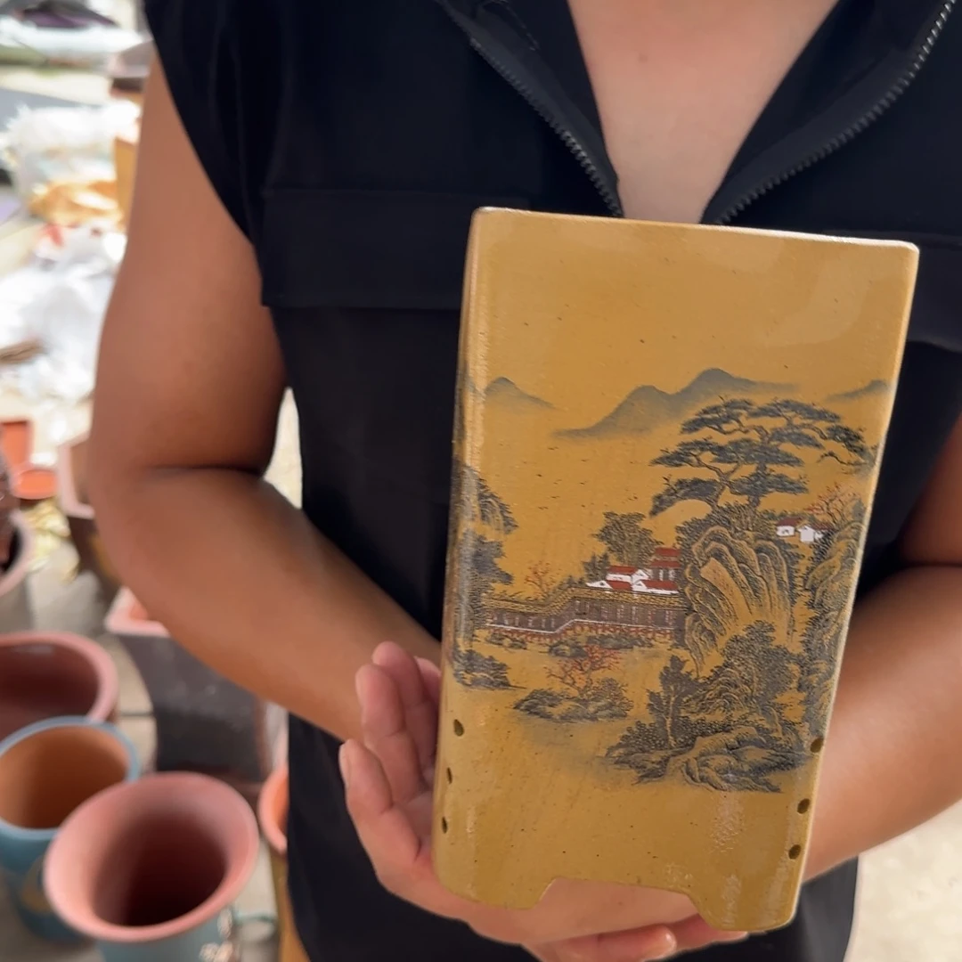紫砂花盆口径14.22口径