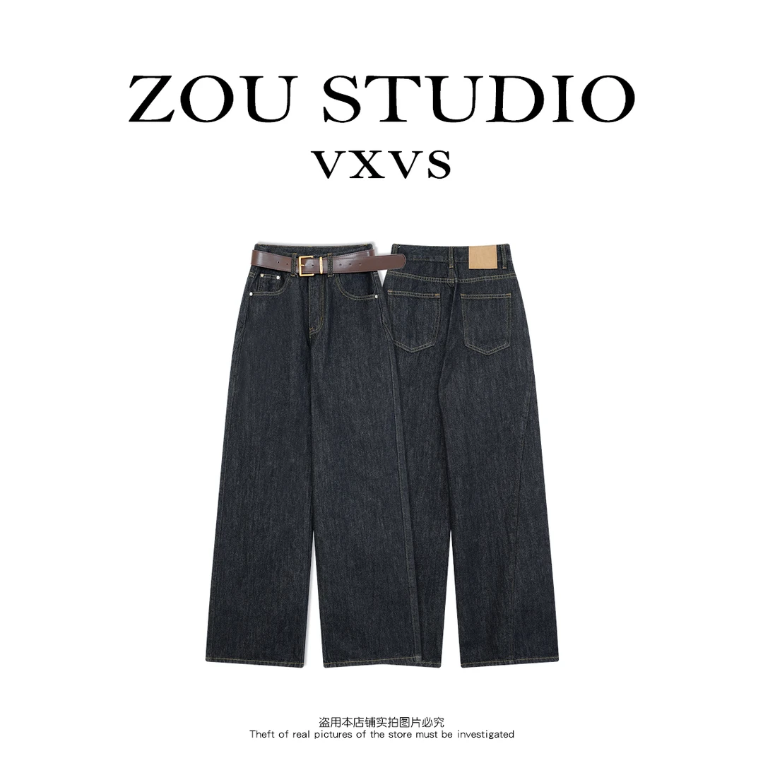 ZOU STUDIO【VXVS】 王炸牛仔 新款休闲舒适直筒牛仔裤40013