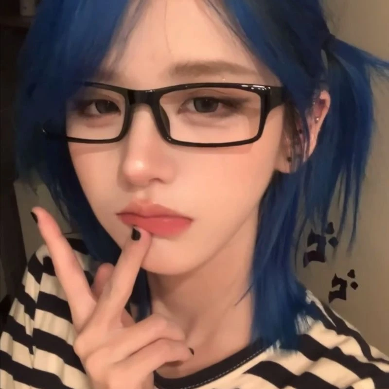 复古小方框窄Y2K黑框COS二次元眼镜素颜女近视度数平光镜框高智感