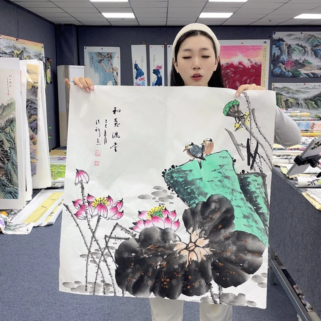 国画作品小姐姐放漏…
