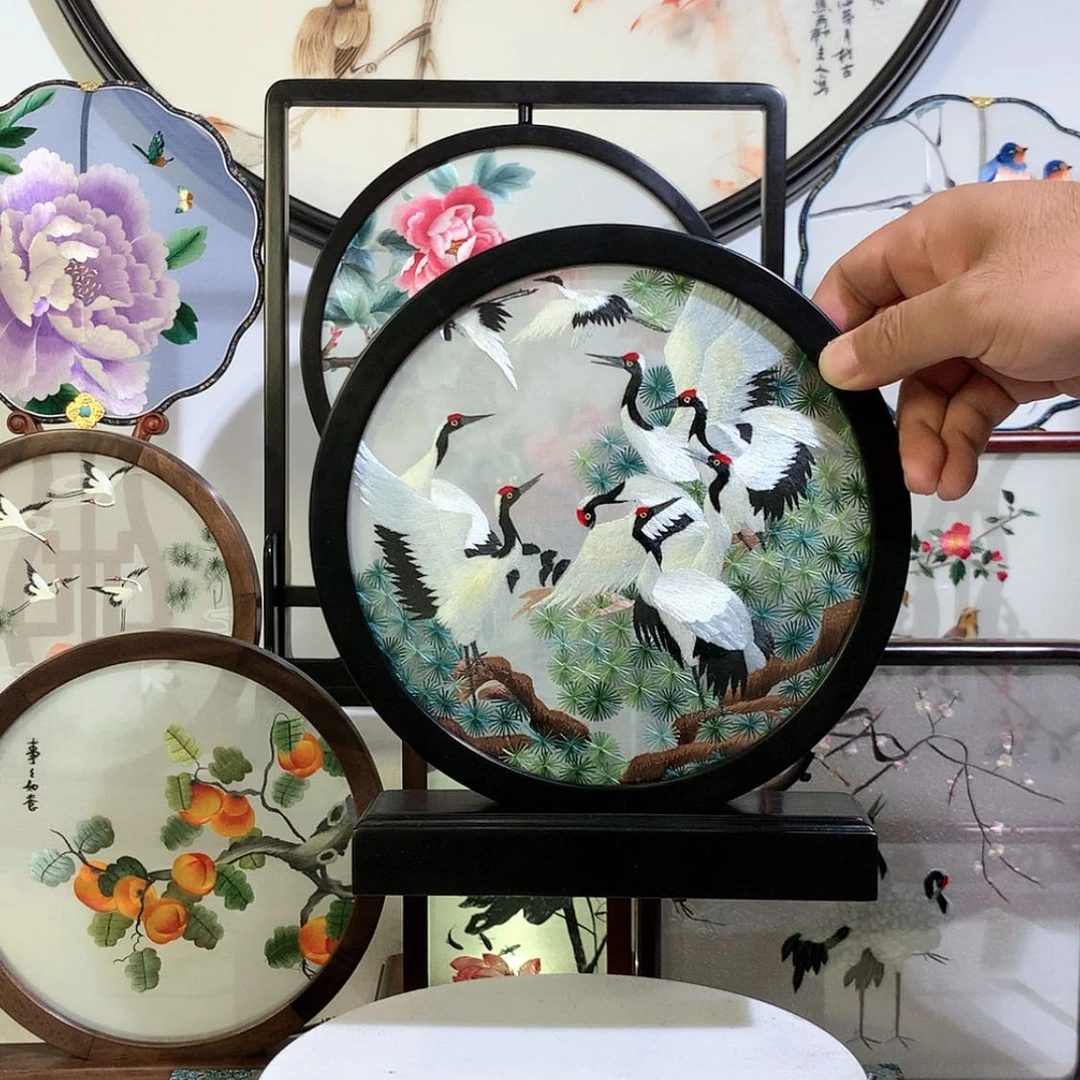 【闪购商品】织绣冯*亿苏绣双面绣摆台