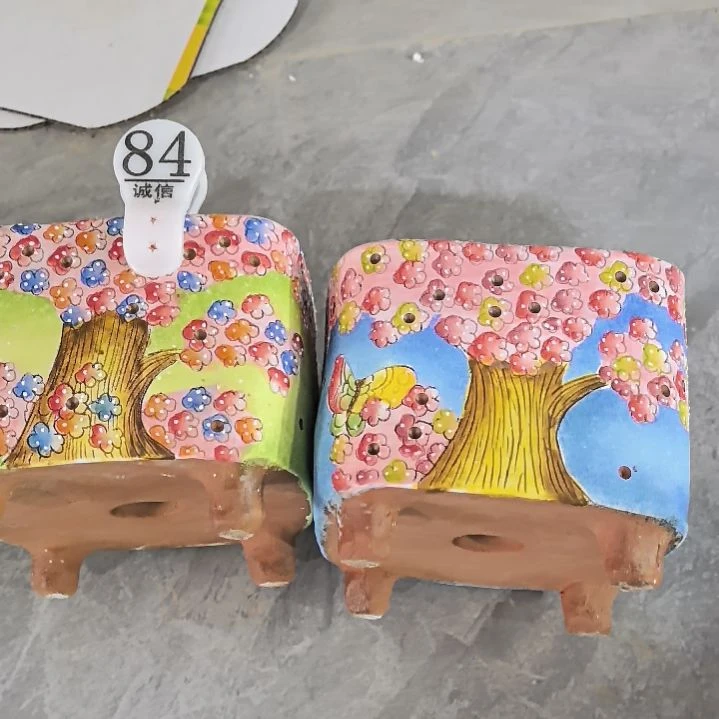 红泥花盆香***啡景德镇陶瓷