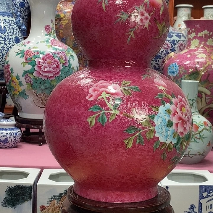 瓷片锐**察景德镇陶瓷花瓶摆件