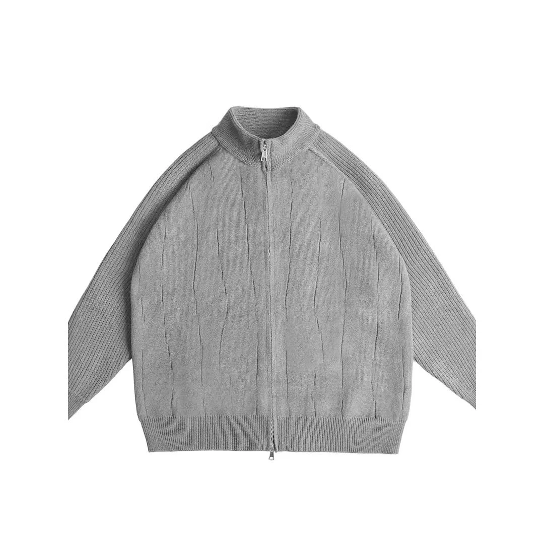 针织开衫男女同款潮流春秋外套秋冬保暖立领休闲宽松百搭休闲毛衣