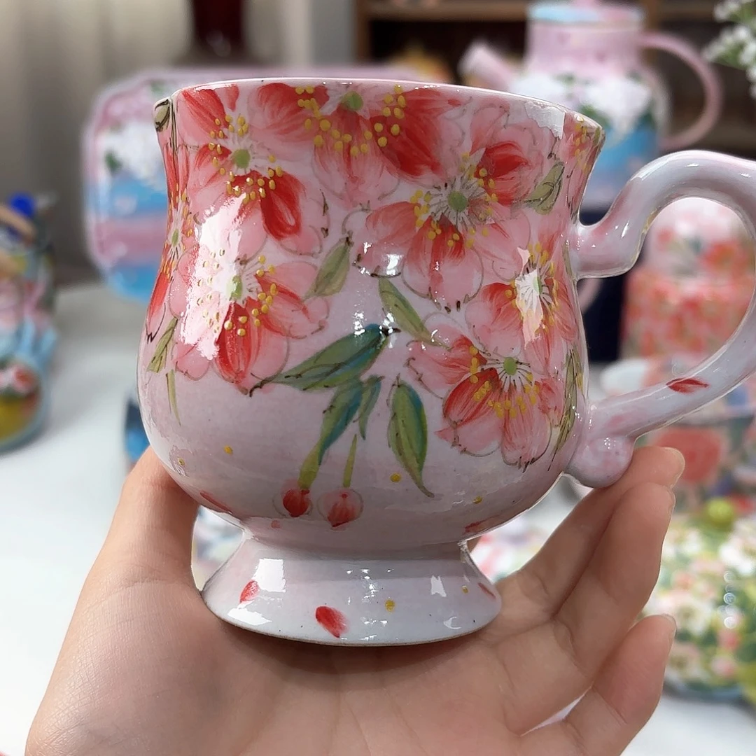景德镇手绘高温釉下彩陶瓷茶具