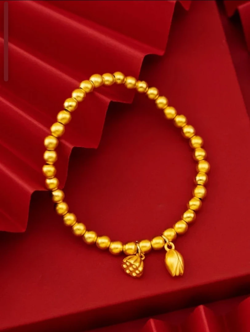 矿金 新款【俩世欢莲蓬手链】时尚大气女士百搭气质