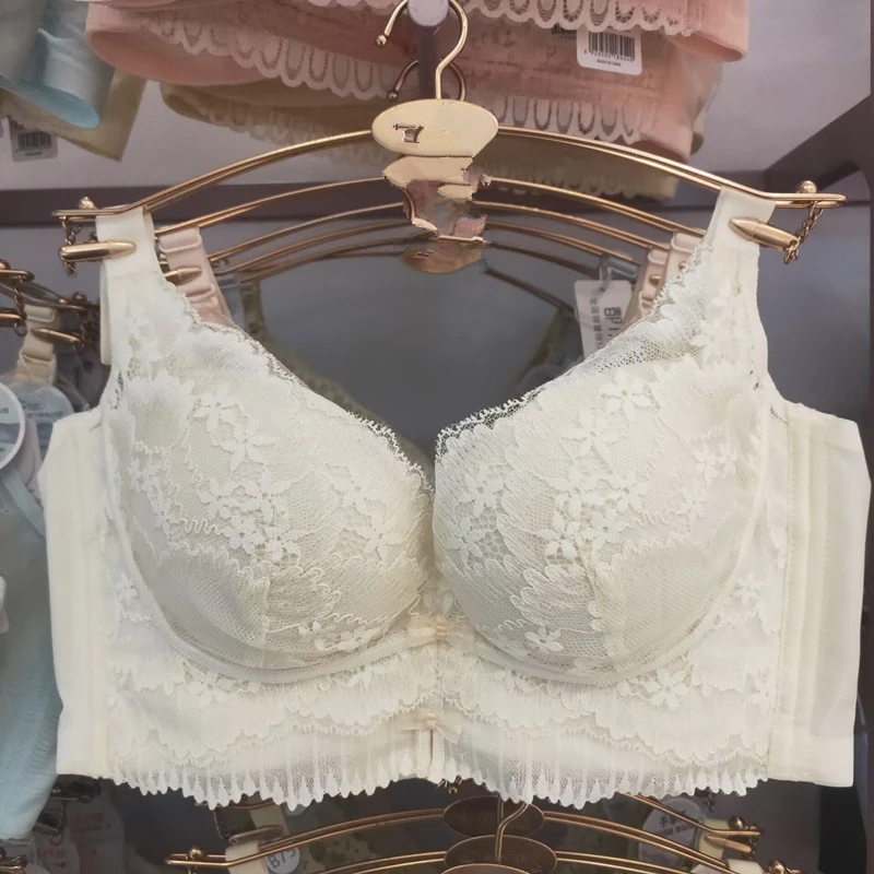 舒适文胸25年新款AB杯中厚后五排扣无钢圈调整型内衣LBH5D6