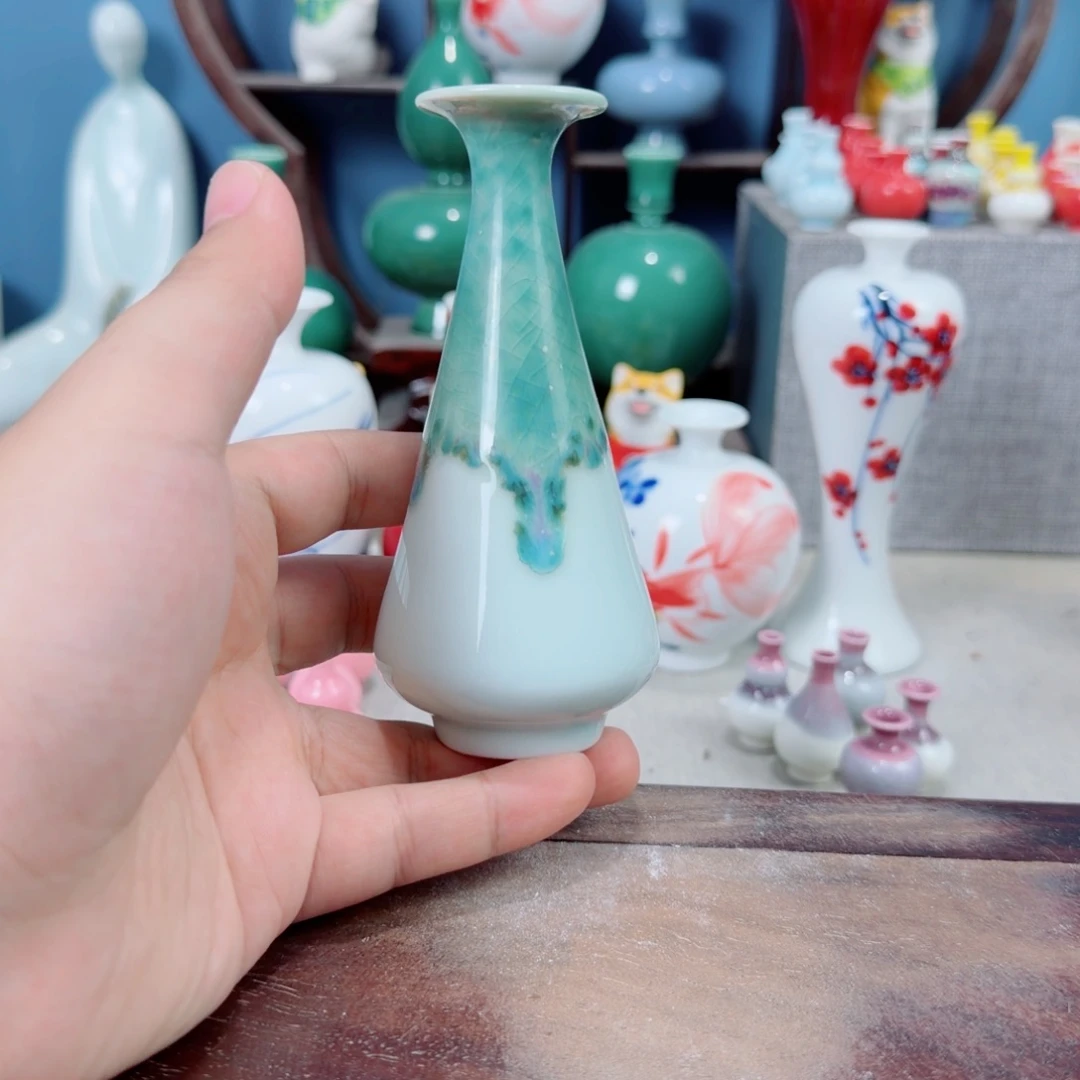 陶瓷手工小花器摆件