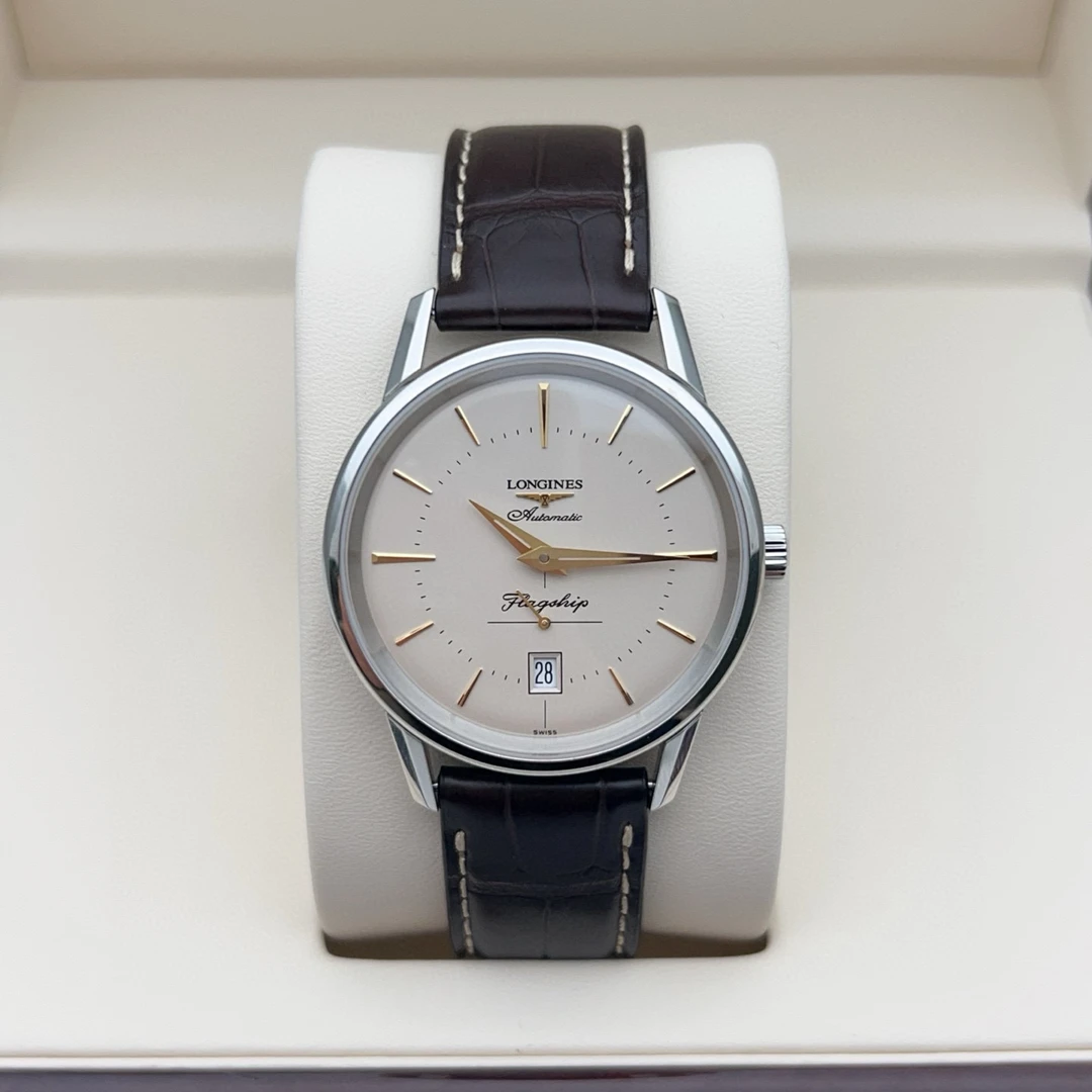 95新 Longines/浪琴 浪琴经典复刻男自动机械腕表径38.5精钢全套