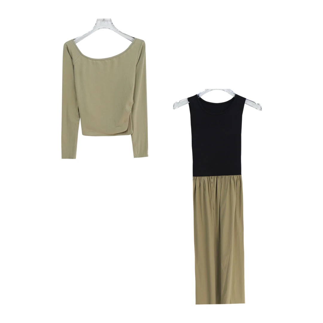 休闲减龄素雅小清新法式设计感套装S2113