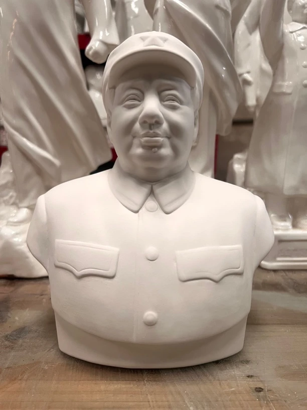 毛主席瓷像艺术25公分老模新作素瓷