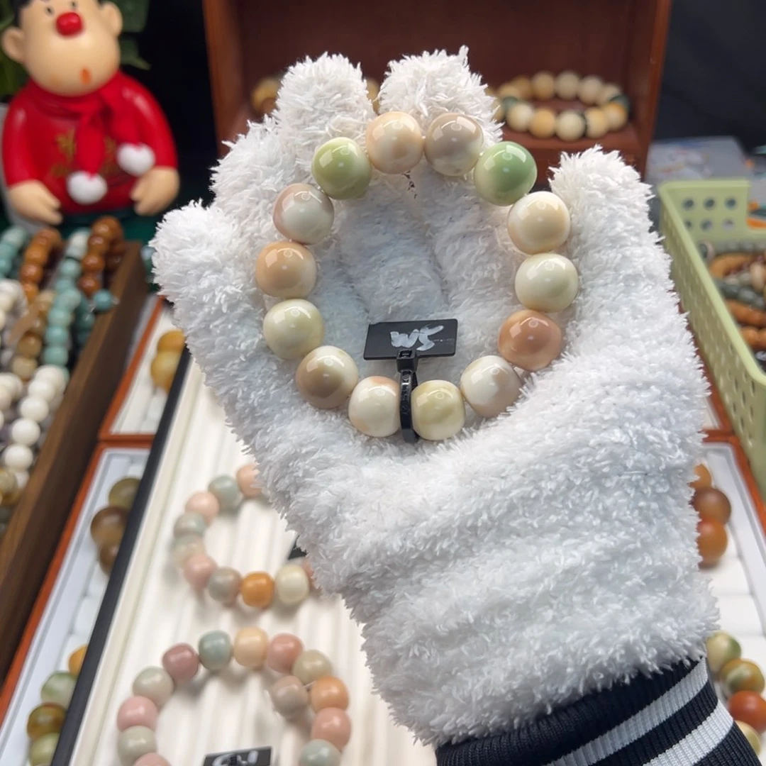 菩提根/象牙果手串卡16微瑕5山花烂漫