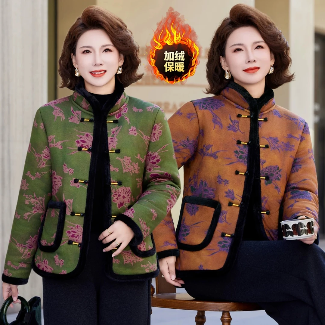 【衣雅严选】8165-2726#新款秋冬季加厚绒保暖显瘦高定款棉服外套