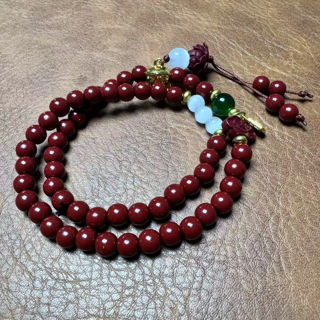 天然辰砂精品多圈手串（无礼盒）MTYC 072