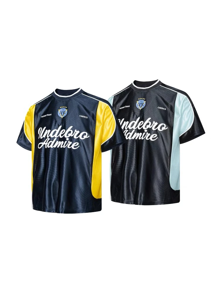 HTCS夏季美式复古撞色球衣