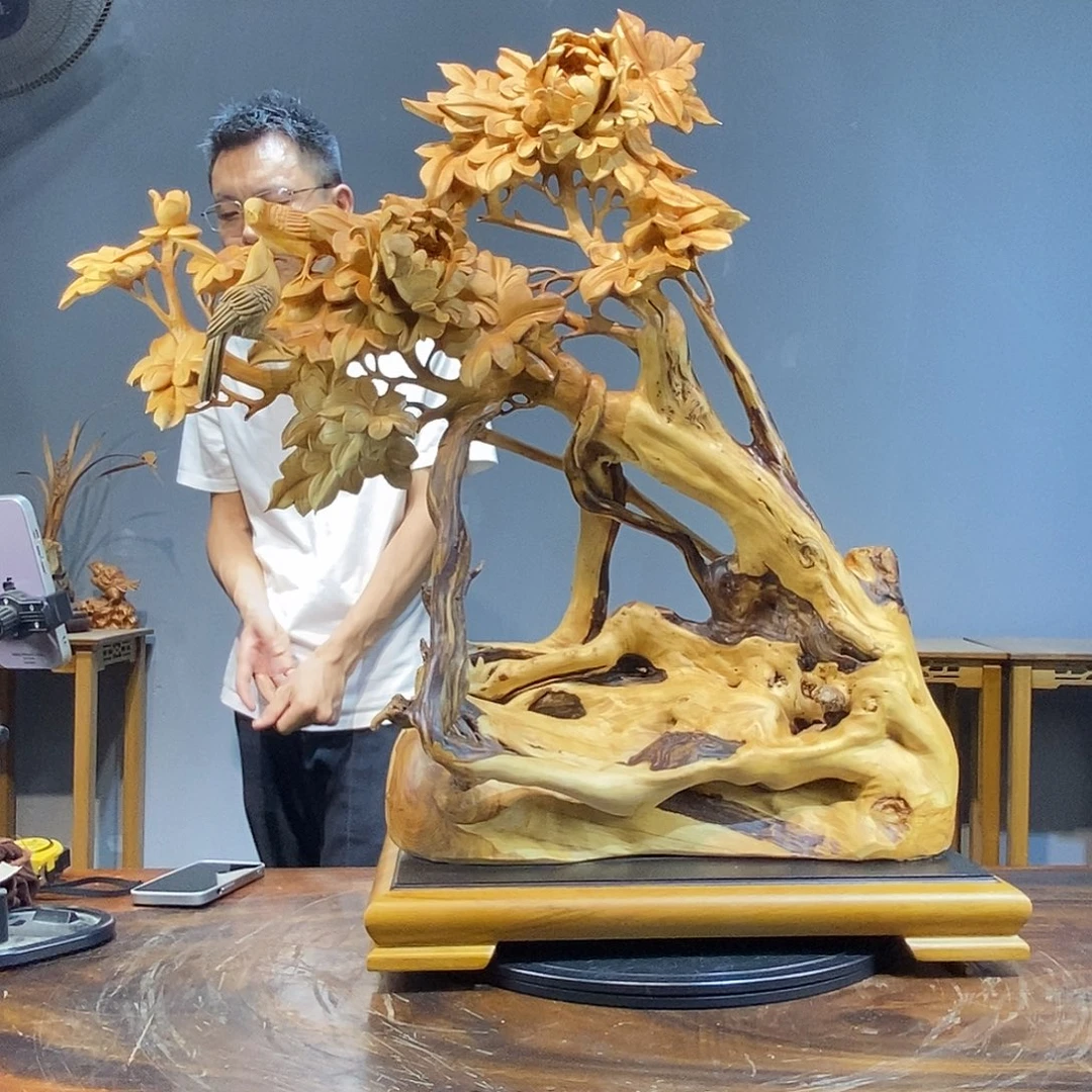 柏木木雕工艺品作品