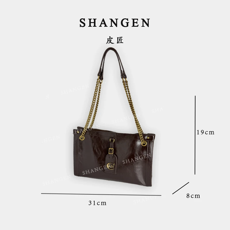 【尚恩CC】SKL-7309-咖啡色-轻奢时尚女士新款单肩斜挎包