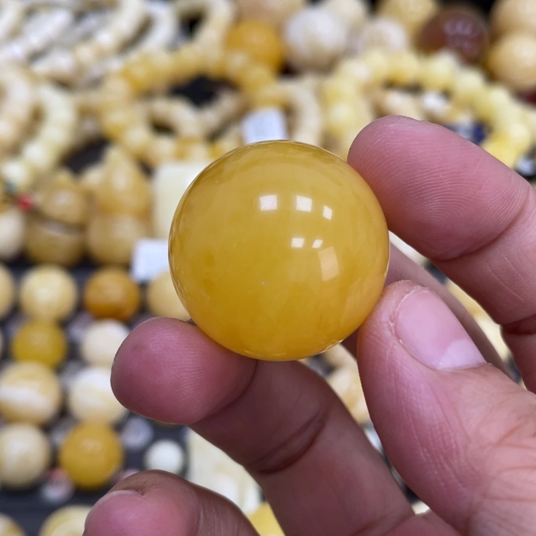 未镶嵌琥珀珠宝奇石26.6mm焦皮