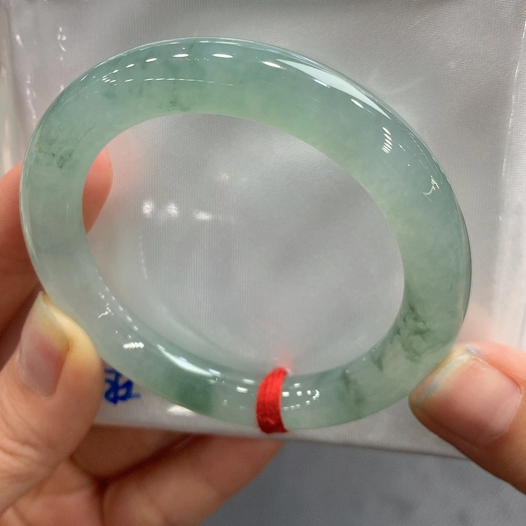 翡翠未镶嵌手镯50.8圆条