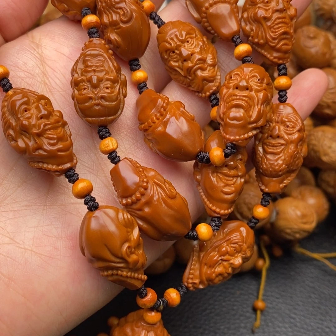 手串橄榄核十八罗汉脖挂