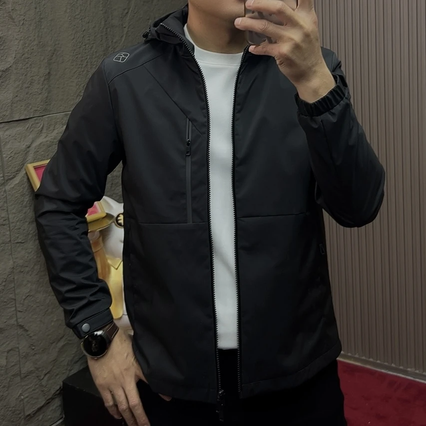 2025-25330加棉男立领秋冬男士美式户外夹克短款韩式修身型防风