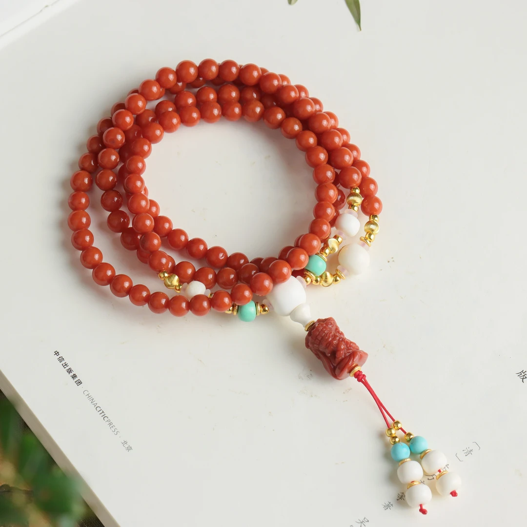 猛犸牙扎基拉姆国潮国风手工DIY送礼女款多圈手串