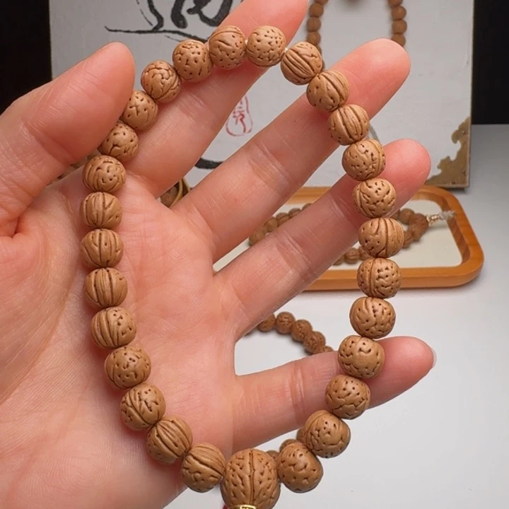 桃核手串9➕奶油皮小金豆