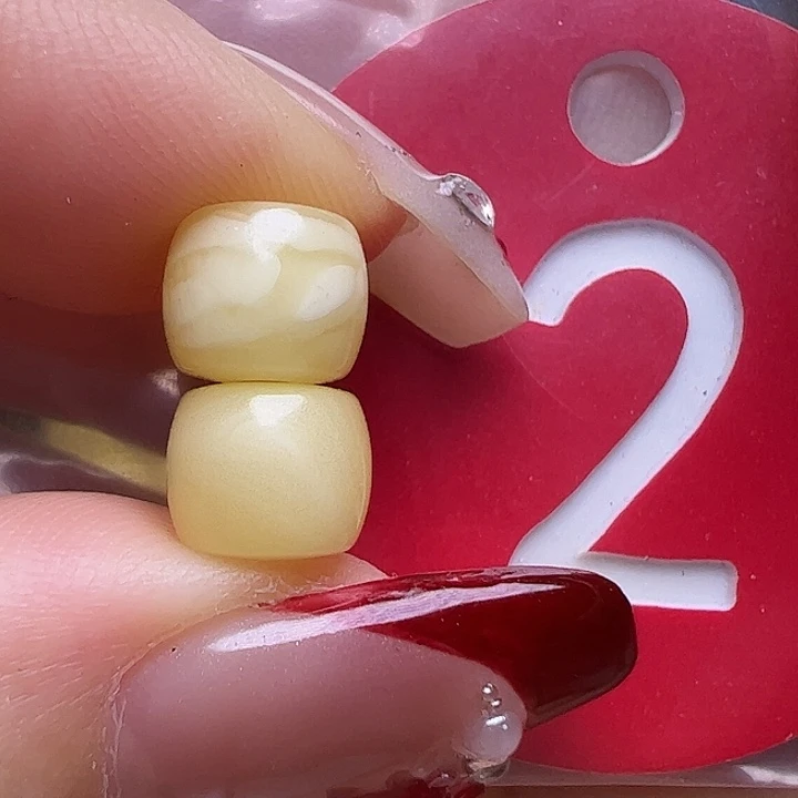 蜜蜡未镶嵌珠宝奇石7.3mm白蜡直切