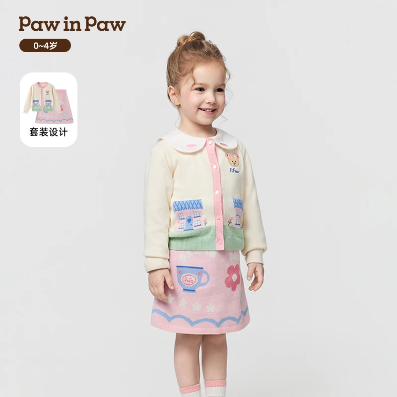 【达人专属】PawinPaw童装25年秋季新款女宝宝甜美套装裙PCSKF3881D